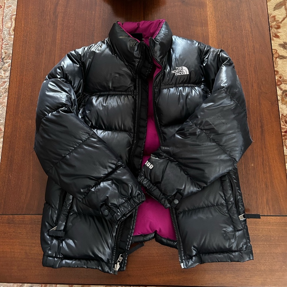 Girl’s North Face black puffer coat size 14/16